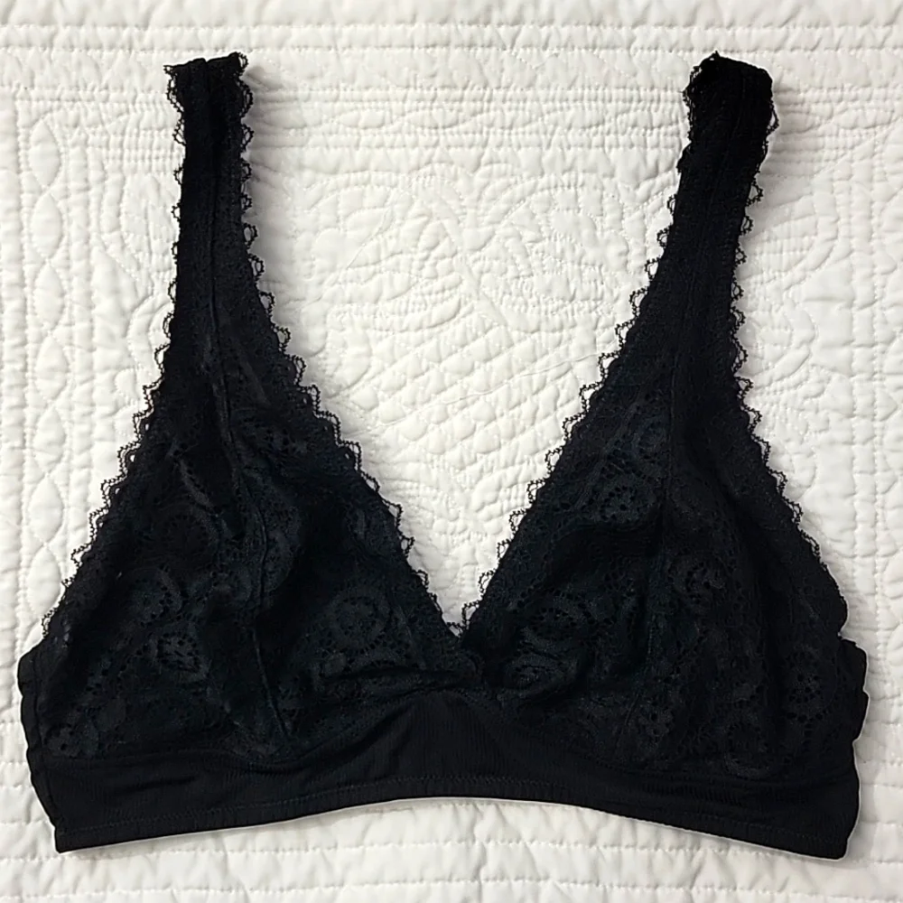 🐞4/$10🐞 SO Intimates Juniors Black Lace Bralette Size Large